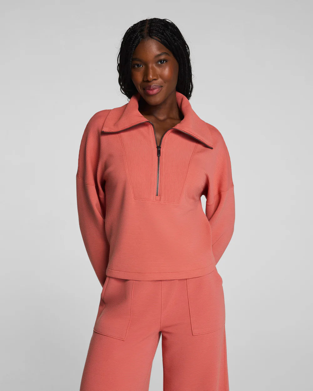 SPANX AirEssentials® Half Zip in Clay