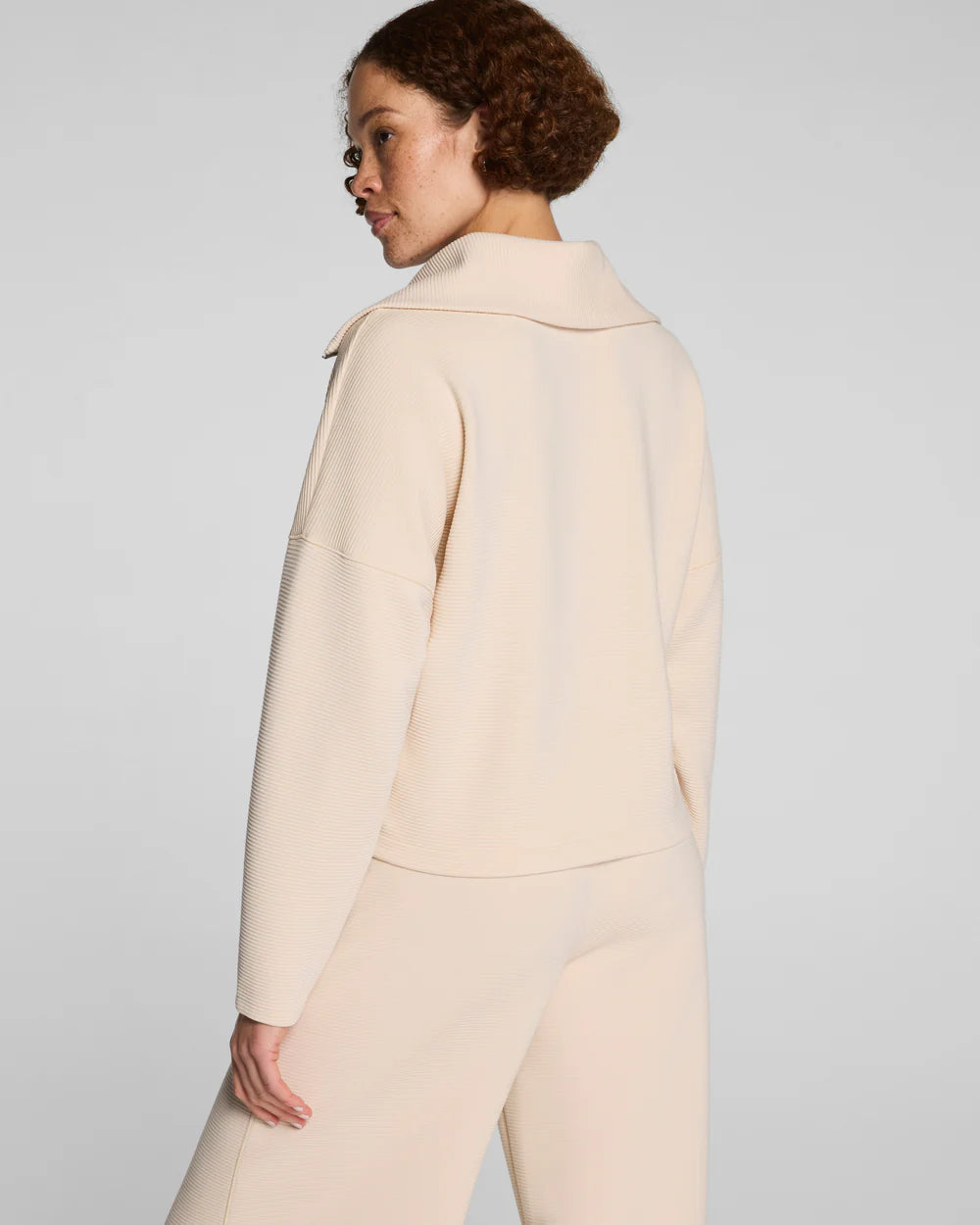 SPANX AirEssentials® Half Zip in Toasted Coconut