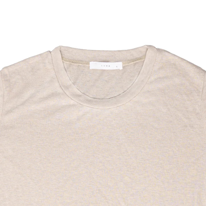 Linen T-Shirt in Sand