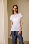 Linen T-Shirt in White