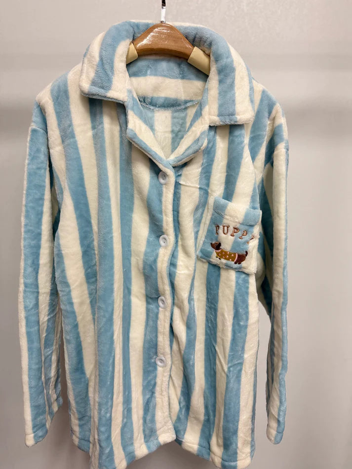 Linen Shirt in Blue and White Stripe