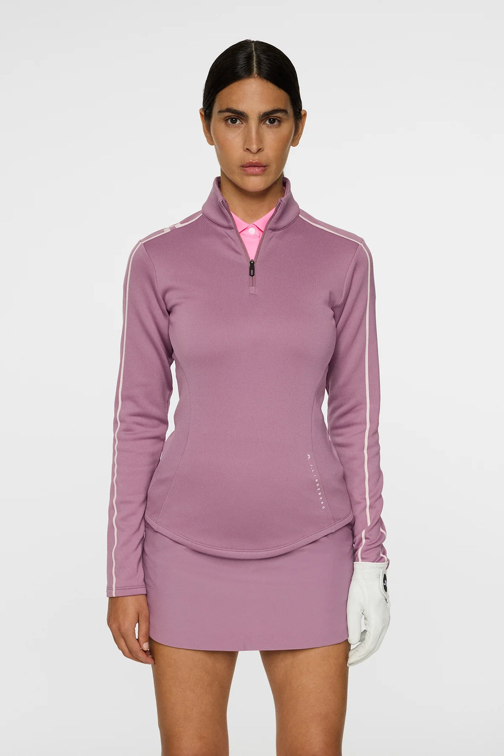 Nefe Quarter Zip Mid Layer in Very Grape