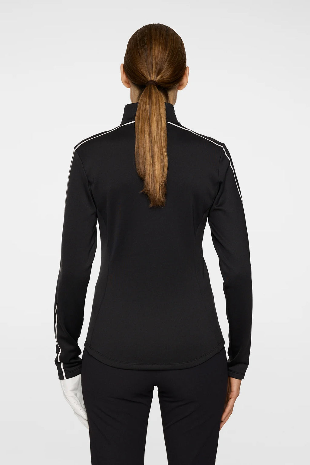 Nefe Quarter Zip Mid Layer in Black