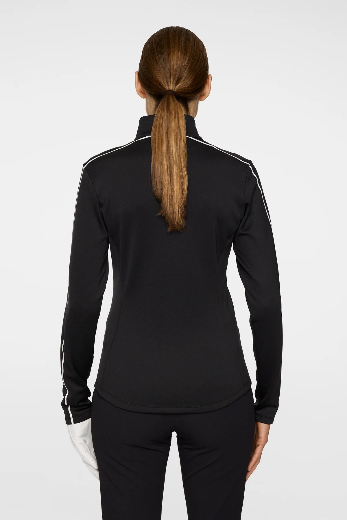Nefe Quarter Zip Mid Layer in Black