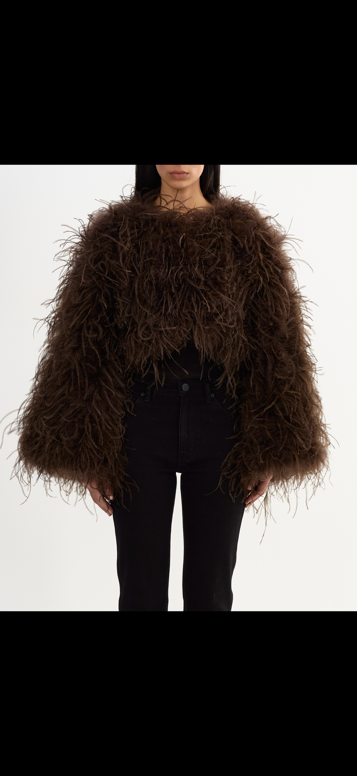 Ostrich Cropped Jacket