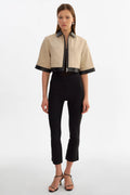 Caprice Jacket in Black/Beige