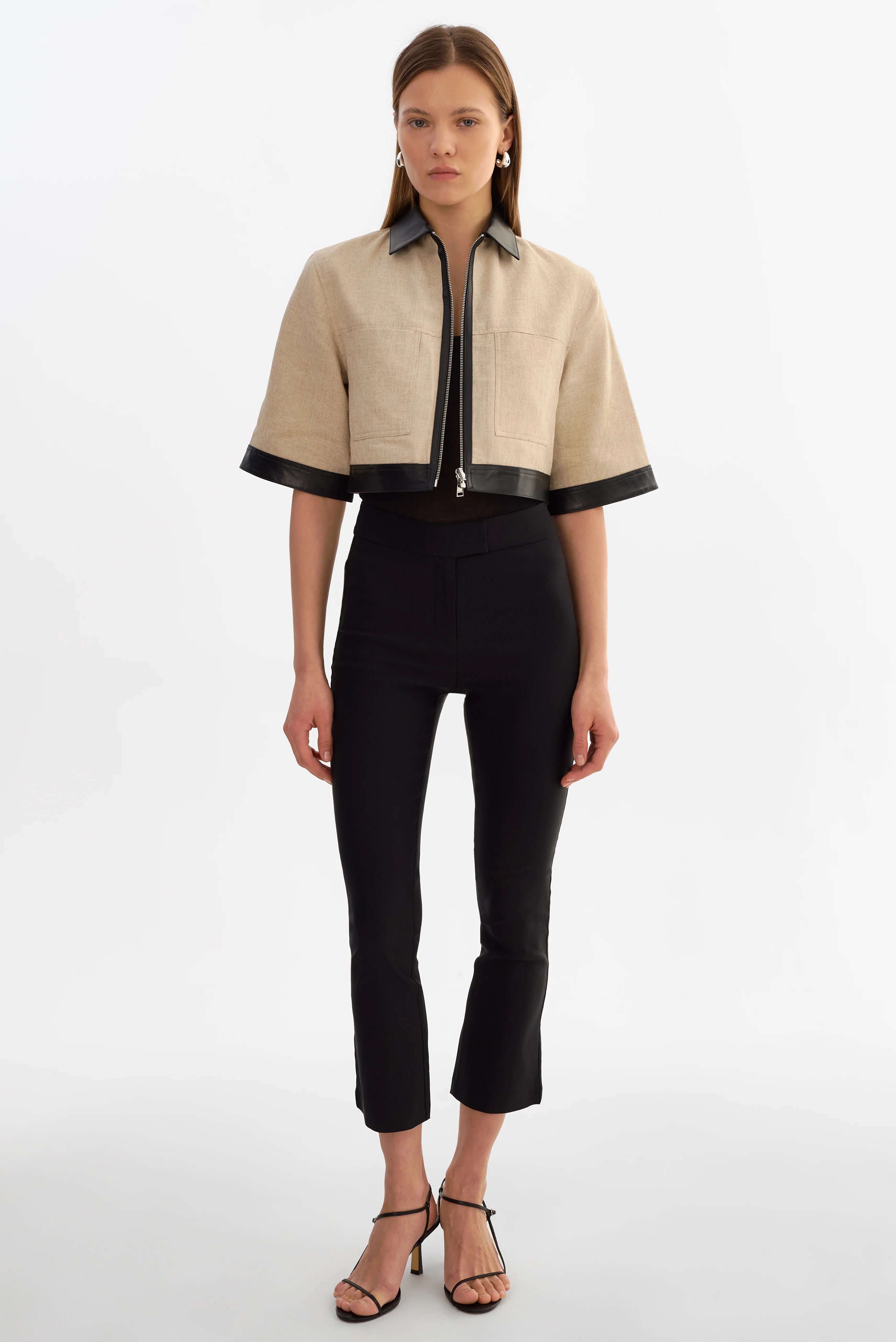 Caprice Jacket in Black/Beige