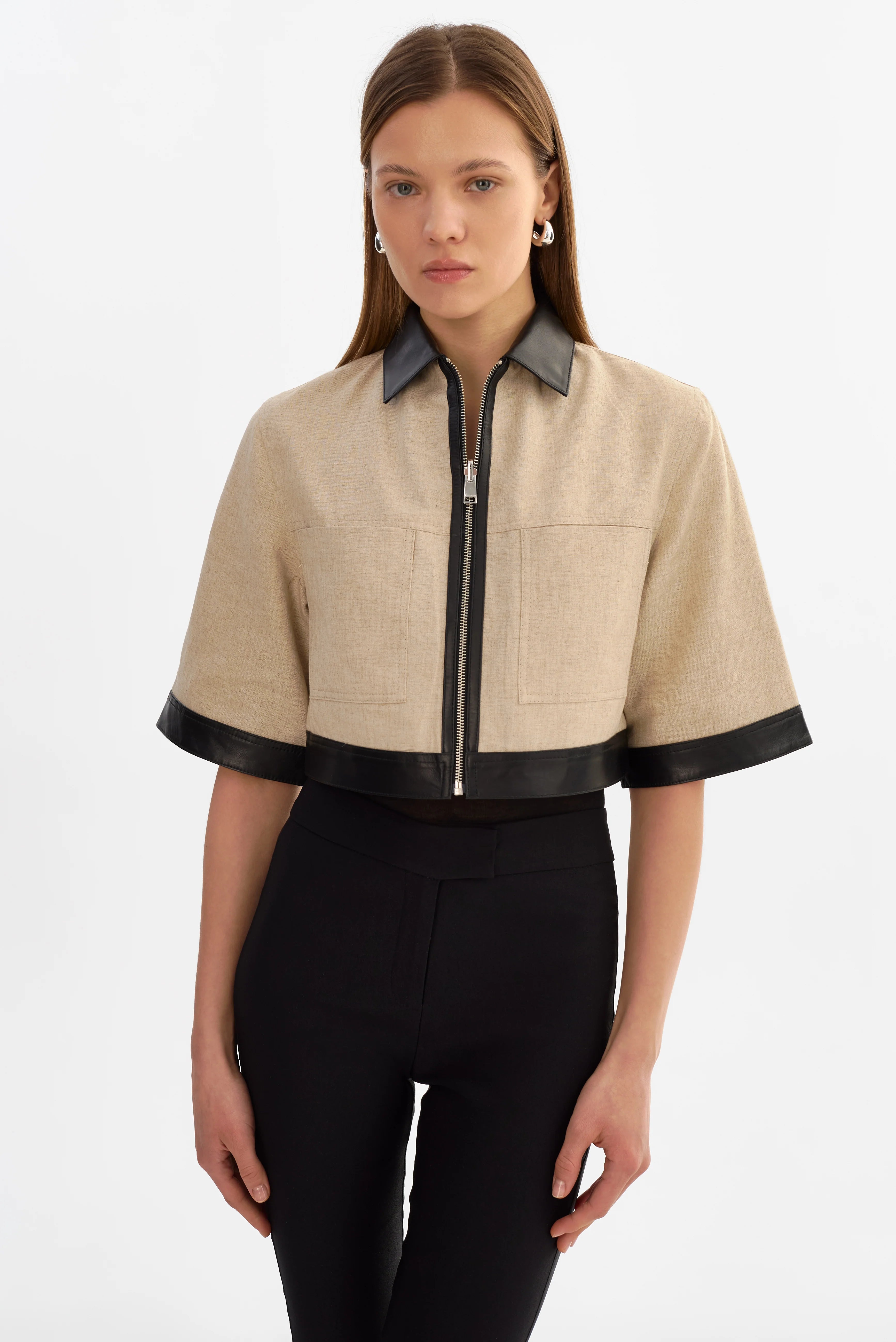 Caprice Jacket in Black/Beige