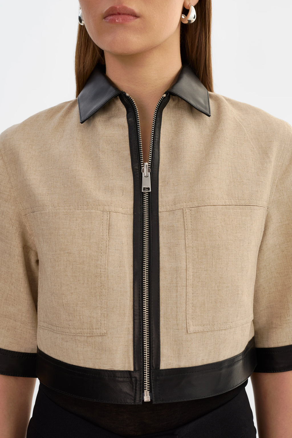 Caprice Jacket in Black/Beige