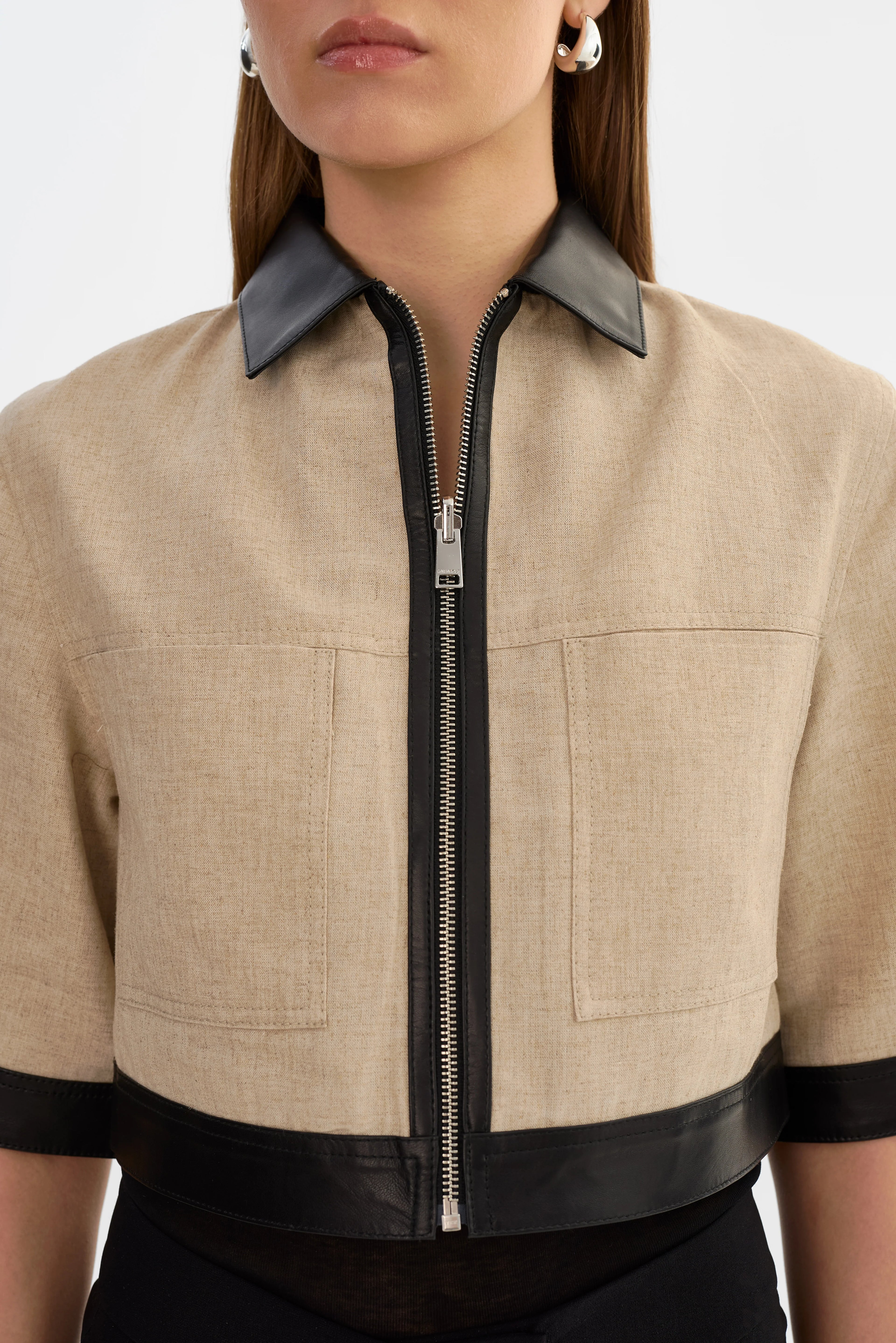Caprice Jacket in Black/Beige