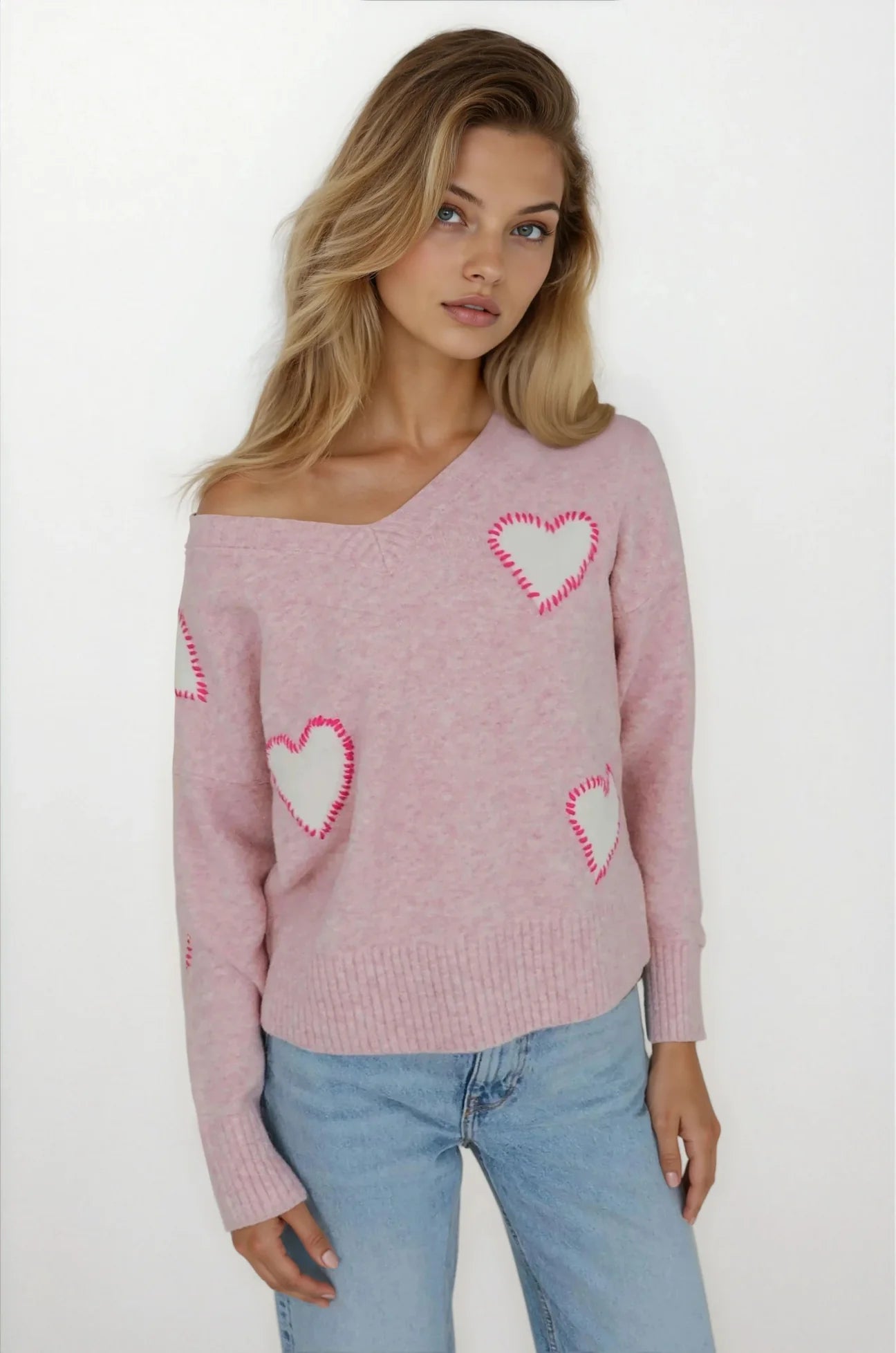 Sweetheart Sweater in Candy Pink