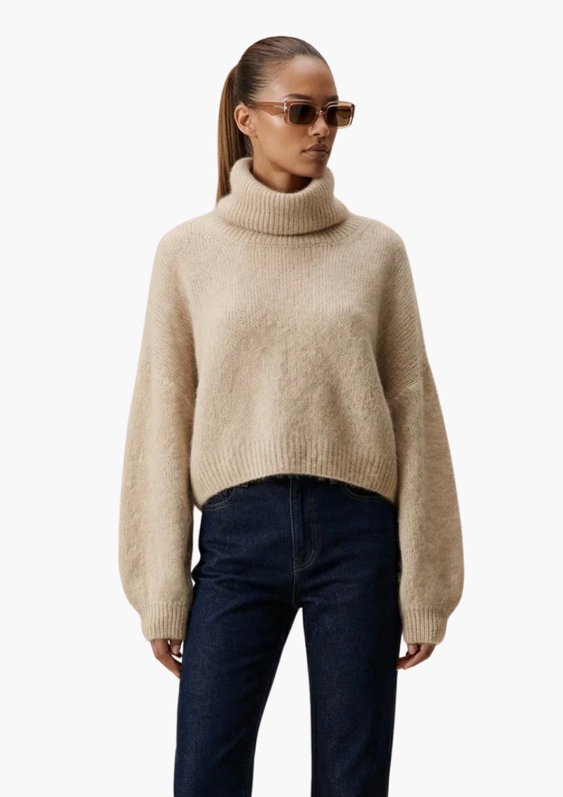 Andrea Rollover Alpaca Sweater