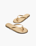 Lily Metallic Leather Flip Flops
