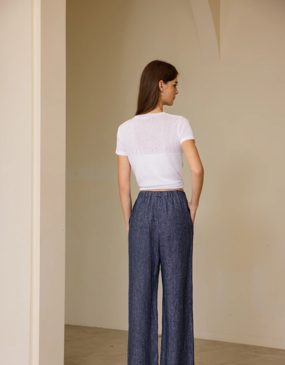 Linen Pant in Denim