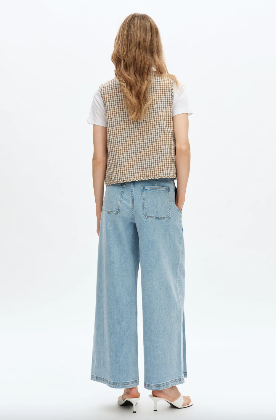 Zephyrine High Rise Wide Leg Jeans in Light Blue