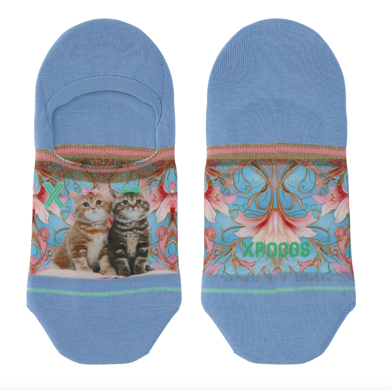 Kitty Footie Socks