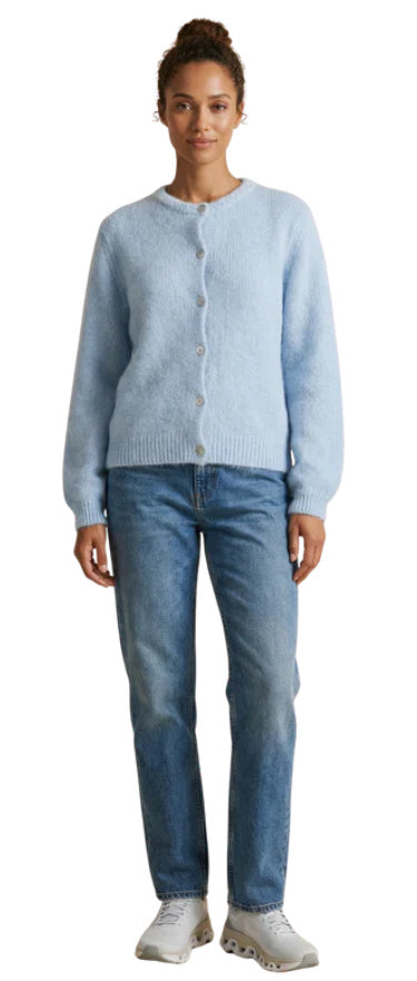 Susan Alpaca Cardigan in Light Blue