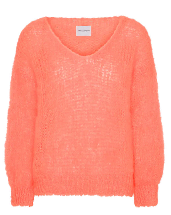 Milana LS Mohair Knit in Salmon
