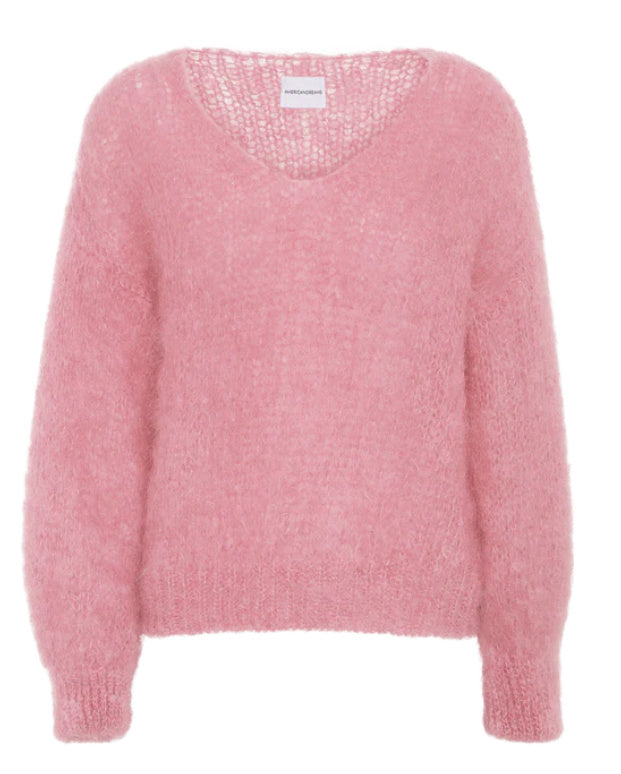 Milana LS Mohair Knit in Soft Berry