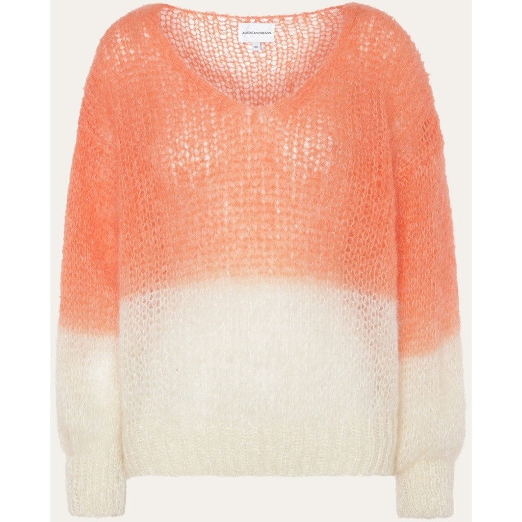 Milana Knit 2-Colored Orange/White